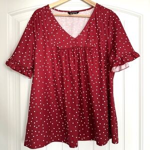 BloomChic Polka Dot Frill trim t-shirt